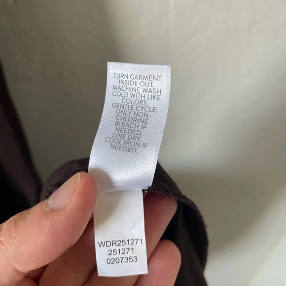 NWOT Pure Jill Ecovero Satin Maxi Dress Lagenlook Minimalist Boho Sustainable - Picture 8 of 8